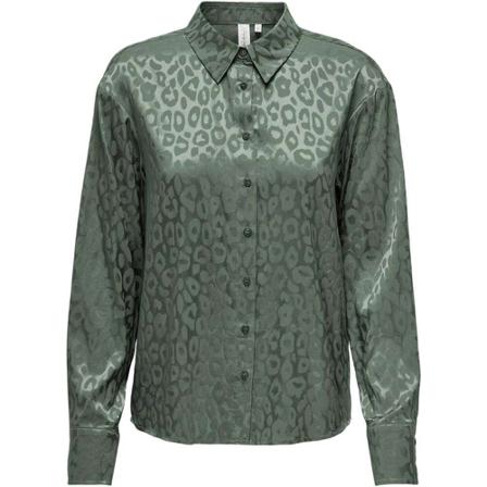 Only Loui ruby ls shirt wvn cs kalamata , Groen , Dames , Maat: L