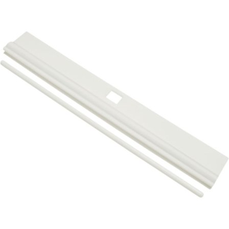 Lamellholder, for lamellgardiner, lær, 10 stk, 12,7 cm, inkl. skråkrok, plast, hvit