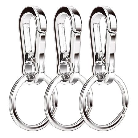 3-pak Metal Karabiner Clip Nøglering Nøglekæde Kædeholder