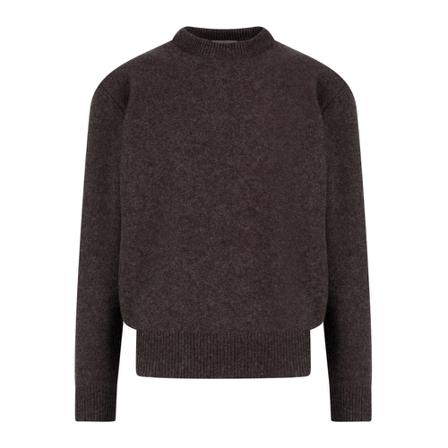 Lemaire, Round-neck Knitwear Brązowy, Mężczyzna, Rozmiar: M