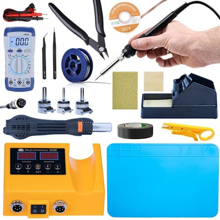 Loddekolbestasjon 2-i-1 OH660 Startpakke – 660W | LED-Skjerm | Temperatur 100–500°C | 15 Deler