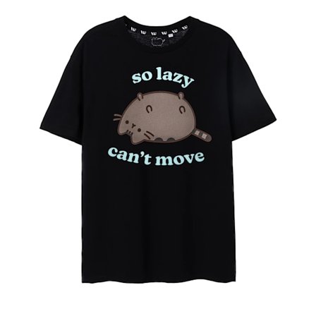 Pusheen Dam/Dam So Lazy Kan ́t Move T-Shirt XXL Svart/Pastell