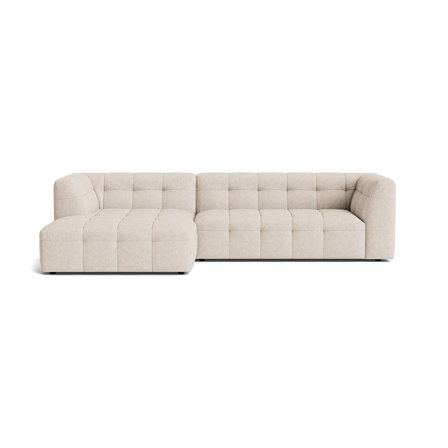 Palermo Chaiselong Sofa, Venstrevendt, Aragon Beige, Slidstærkt Puente Stof, 300x180x73cm - Perfekt Flyder Sofa til Familie Hyggeaftener