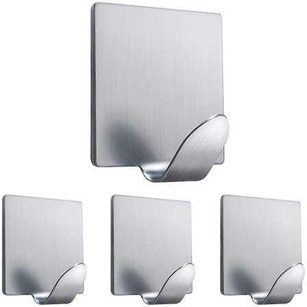 Stærke selvklæbende knager på kroge Heavy Duty vægknager til dørhængende køkken Køkkenkontor Scream - Vandtæt, ingen borelim påkrævet 4 Pac