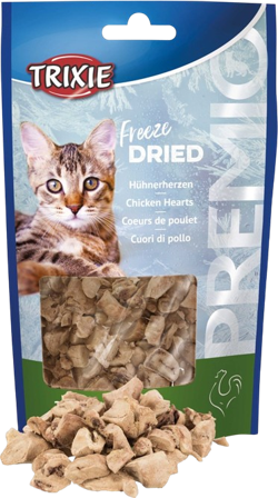 Trixie - Premio frysetørkede kyllinghjerter 25 g - Katt - Kattegodteri & kattegress - Belønningsgodbiter katt - ZOO.no