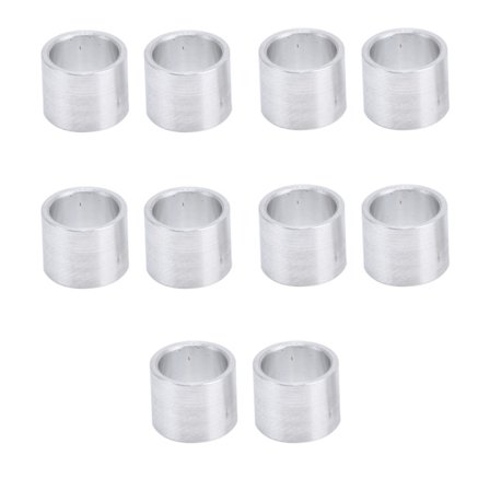 10 stk. avstandsstykke i aluminiumslegering, støttebrakett, 10 mm OD, uten gjenger, 8 mm tykkelse
