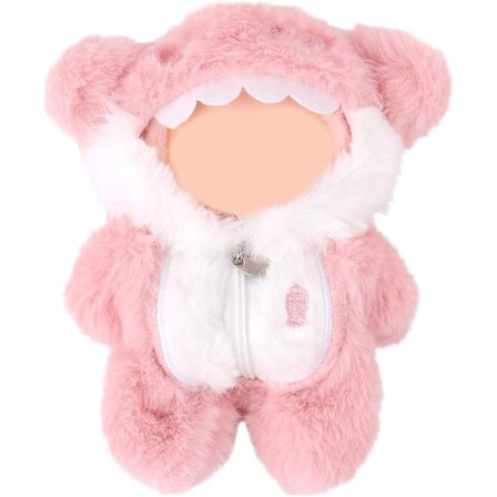 Nuken vaatteet, söpö vaaleanpunainen hainpehmoleluvaatteet tyylikkäät asusteet 17 cm:n nuken koristeluun (vain kangas)