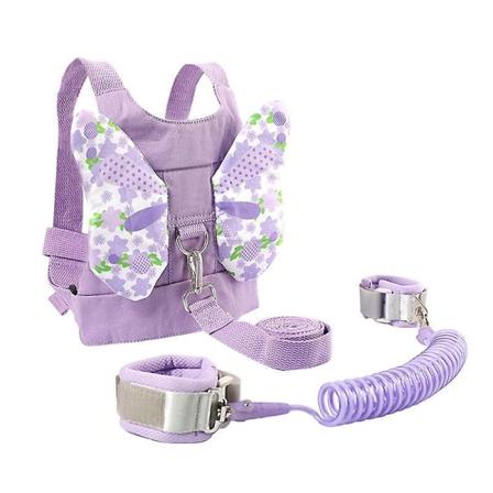 Toddler + anti förlorad handledslänk, fjärilsselar för barn med barnkoppel, söta baby Walking Assistant Armbandsrem Tether