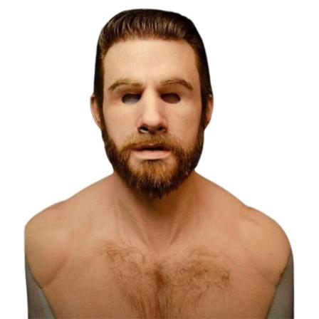 Handsome Man Cosplay Full Head Mask Party Fancy Dress Up Huvudbonader Halloween Carnival Performance Kostym rekvisita