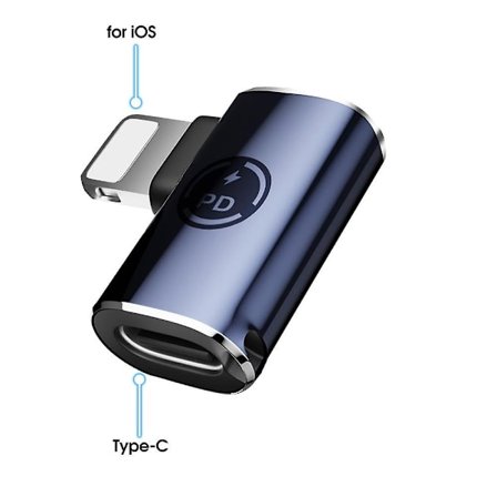 Fonken Snabbladdning PD27W Lightning Kabel Adapter För iPhone iPad Typ C till Lightning Konverter Adapter Data Synk Anslutning