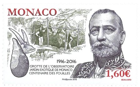 Monaco - Den eksotiske have udgravning - Postfrisk frimærke