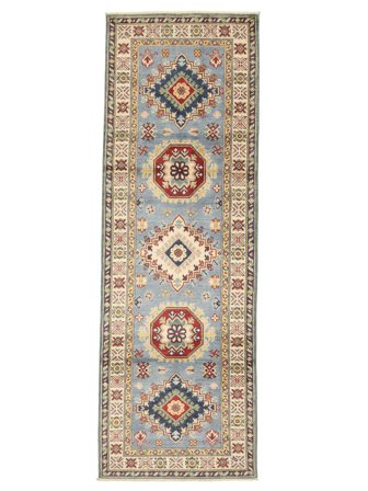 Oriental Kazak Fine Rug 83X251 Runner Brown/Beige Wool, Afghanistan