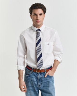 GANT - Regular fit klassisk poplinskjorte til herre white