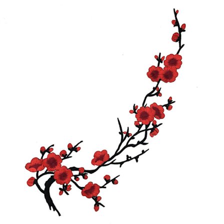 2 stykker broderet stofpatch, kan bruges til DIY-tøj