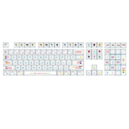 Näppäinhatut 108 PBT Constellation -näppäinhattua XDA-profiili Täysi sarja Näppäinhattu DyeSubbed -hatut mekaaniselle peli näppäimistölle