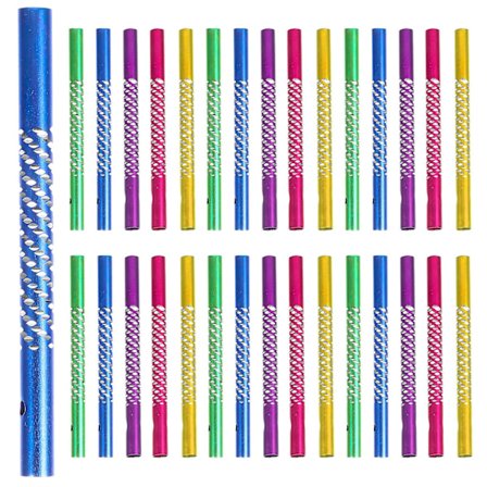 50 stk. DIY vindspil tilbehør til have udendørs metal vindspil (8X0.6X0.6CM, forskellige farver)