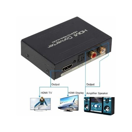 1080P Audio Extractor Converter Splitter HDMI till HDMI & Optisk
