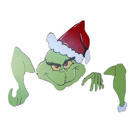 Julefestpynt Hagegjerde Titte-Bo The Grinch Julenissen Elg Dekor (FMY)