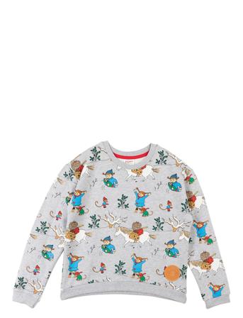 Winter Pippi Sweatshirt Tops Sweat-shirts & Hoodies Sweat-shirts Grey Pippi Langstrømpe