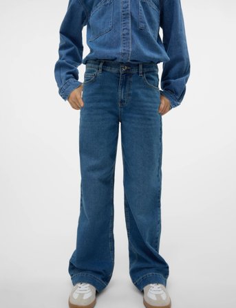 Vero Moda Girl Vmdaisy Wide Denim Jns Mix Girl Noos - Blue - 152