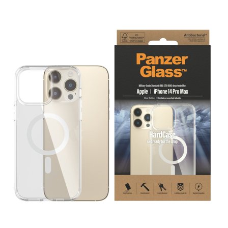 Panzer Transparent w. White MagSafe iPhone 14 Pro Max HardCase PanzerGlass - High quality tempered glass screen protector