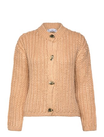 Mango Chunky-Knit Cardigan With Jewel Buttons - Beige - S