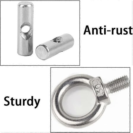 4 stk. Multifunksjonelle markiseskinnestopper Rustfritt stål Markiseskinnestopper Løfteører for campingvogn bobil campingtelt