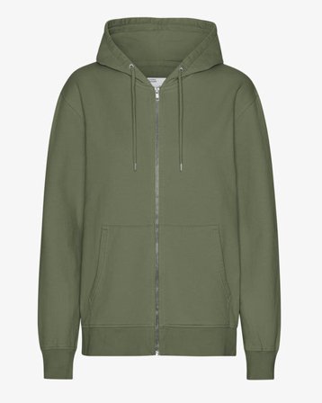 Classic Organic Zip Hood - Dusty Olive - Male - XS