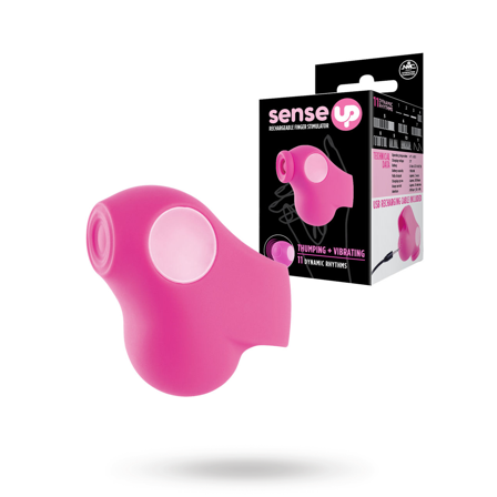 NMC: Sense Up Thumping Rechargeable Finger Vibrator - Pink - Sexleker Vuxen: Vibrator, dildo & massajestaver