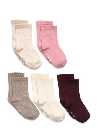 Socks W. Knit Patterned Minymo