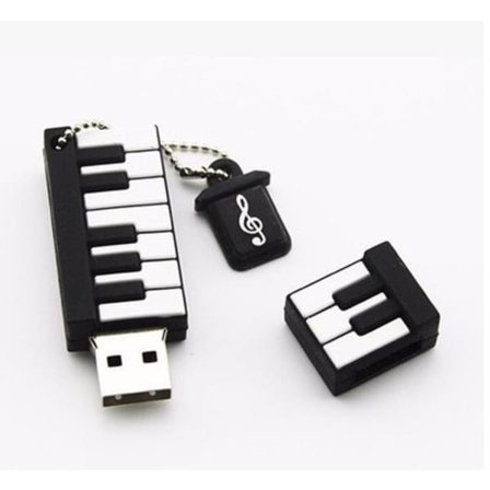 *Piano Shape USB 2.0 Flash Drive USB Disk Pen Drive (Svart, 4GB)*
