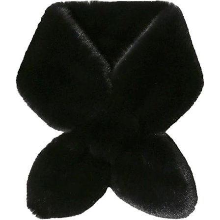 Dam Scarf med Falsk Pälskrage Vinterhalsduk Halsvärmare Shrug Trendig Scarf för Vår Höst