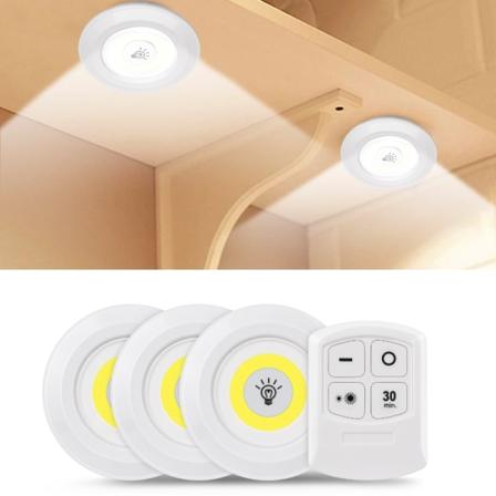 Kaukosäädinkaapin lampun LED-valo 6Pcs Light with 1Pc Controller