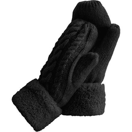 Vinterhandsker til kvinder Fleeceforede Varme Behagelige Tykke Kabelstrikkede Handsker til Koldt Vejr{REN}