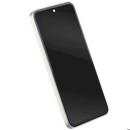 Komplet OLED-skærm til erstatning for Galaxy A36 med grøn citronramme