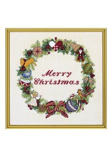 Stickpackung Bild Weihnachtskranz