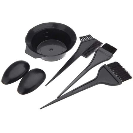 Hårfärgning Penselblekning Med Skålfärgning Kamfärg