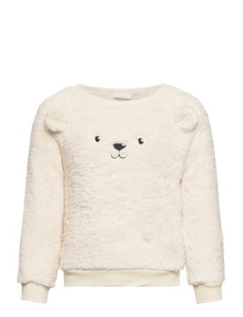 Nmfrsasie Teddy Sweat-shirt Genser Creme Name It*Betinget Tilbud