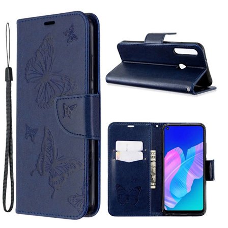 Butterfly Huawei P40 Lite E Etui - Blå