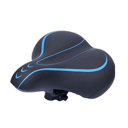 Muistivaahtopehmustettu pyörän satula, leveä polkupyörän satula ontolla muotoilulla hengittävyyden takaamiseksi, ergonominen muotoilu miehille ja 