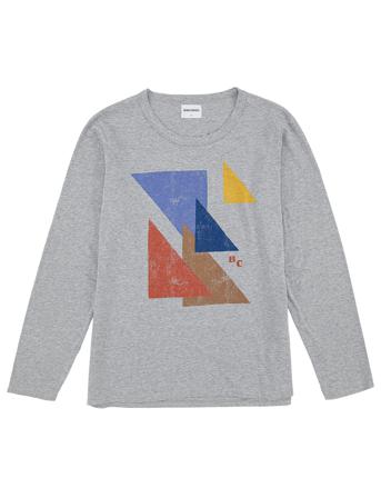 Geometric Long Sleeve T-Shirt T-shirts & Tops Long-sleeved Grå Bobo Choses