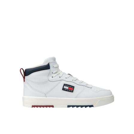 Tommy Hilfiger, Basket MID LE Wit, Heren, Maat:44 EU