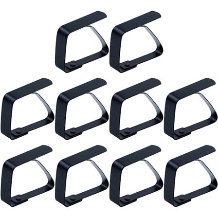 Set med 10 dukklemmer 4 cm sett rustfritt stål dukklemmer (svart)