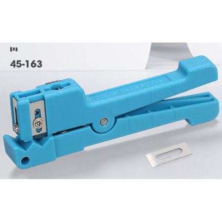 Kabelafisolering værktøj, 45-163 45-162 Fiberoptisk kappe afisolering koaksialkabel afisolering afisolering kabel afisolering skæreværktøj(45-163- Blå