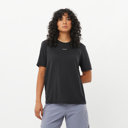 Salomon - Shirts Bekleidung Shkout Core Ss Tee W - Deep Black
