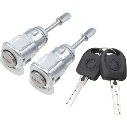 Dørlåssylinder for venstre og høyre dør, kompatibel med Golf IV Bora Passat B5 Skoda Fabia 3B0837167 3B0837168