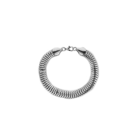 Bracelet in steel chain for men masculine style silver