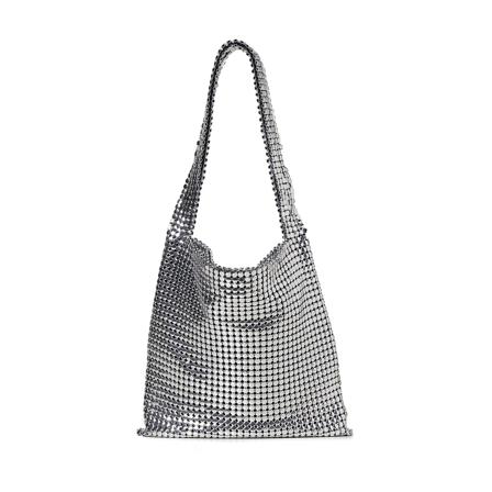 Paco Rabanne HandTass , Grijs , Dames , Maat: ONE Size Schoudertassen