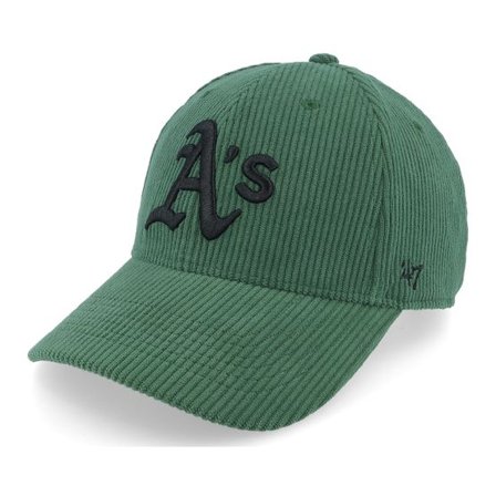 47 Brand - MLB Grön adjustable Keps - Oakland Athletics Thick Cord Mvp Dark Green Adjustable @ Hatstore