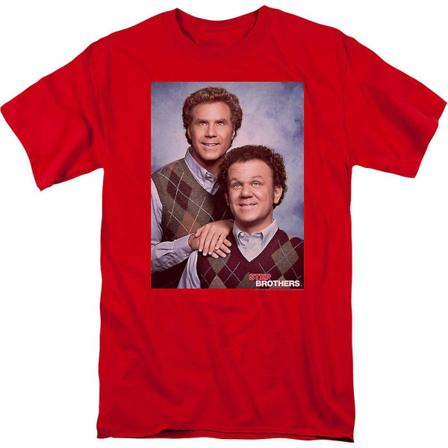 Röd Porträtt Step Brothers T-shirt M
